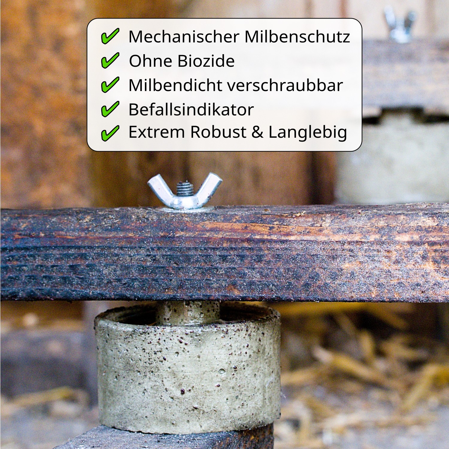 Milbensperre im stall center